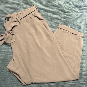 Torrid Pull-On Taper Stretch Crepe High-Rise Tie-Front Pant